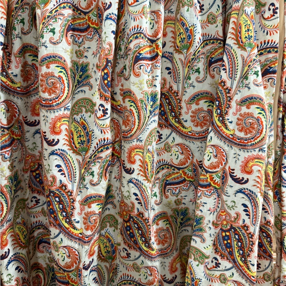 Umgee Multi Color A-Line Button Down Tie Front Pa… - image 8